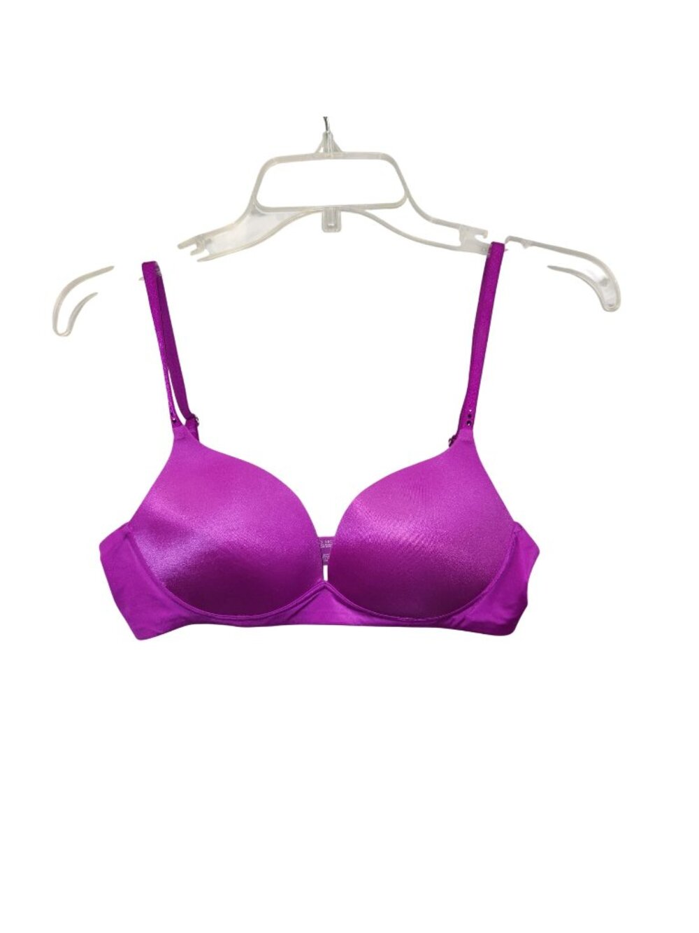 Victorias Secret Padded Underwire Bra 34C Magenta Adjustable Straps 3686